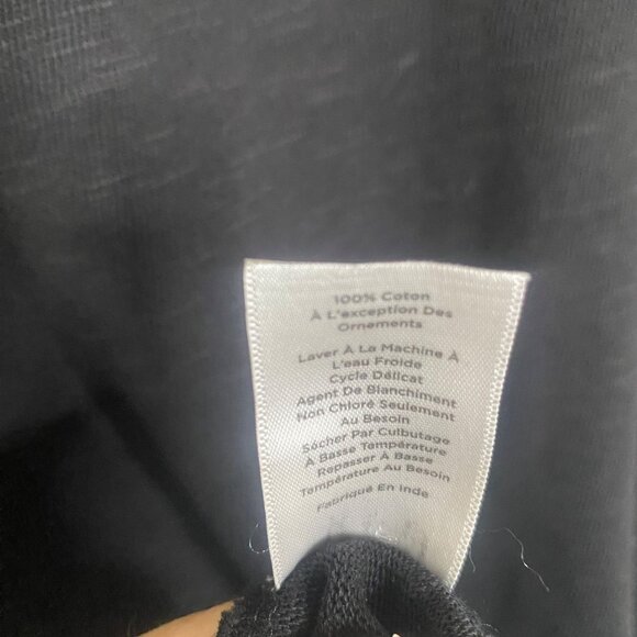 Talbots Midi Shift Dress Woman 2X Black Embroidered Cotton Pockets - Picture 8 of 11